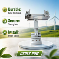 Supports de fixation pour panneaux solaires YZ Solar en aluminium, double réglage, pour toits en pente, surface anodisée naturelle YZR 04