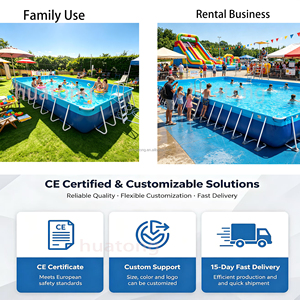<span class=keywords><strong>Piscine</strong></span> gonflable Huatong 0,9 mm en PVC avec structure, grande <span class=keywords><strong>piscine</strong></span> gonflable à cadre pour parc aquatique et divertissement en extérieur - Product Image 2
