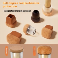 Coussinets de meubles en silicone épais réutilisables et résistants à l'usure tapis de pied de table de chaise muet réduction du bruit couvre-jambes de tabouret de protection