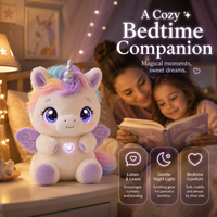 Jouet en peluche licorne intelligent qui raconte des histoires avant le coucher, compagnon vocal éducatif pour les tout-petits et les enfants d'âge préscolaire