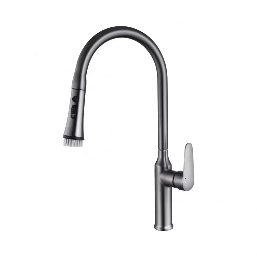 Factory Wholesale Modern Design Rotation Hot And Cold Wash Faucet The Kitchen Faucet Pull Down Sprayer