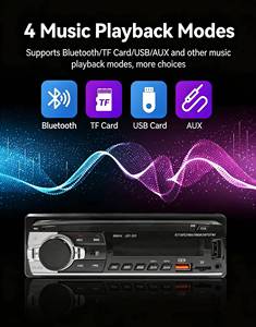 เครื่องเล่น MP3 ในรถยนต์แบบยูนิเวอร์แซล วิทยุ FM USB TF เสียงคุณภาพสูง พร้อมรีโมทคอนโทรล ไมโครโฟนในตัว - Product Image 5