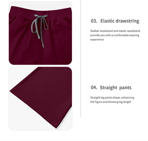 Nouvelle conception, ensemble <span class=keywords><strong>d</strong></span>'uniformes médicaux en gros, tenues médicales confortables, hauts <span class=keywords><strong>d</strong></span>'infirmière et pantalons larges pour femmes en milieu hospitalier - Product Image 2