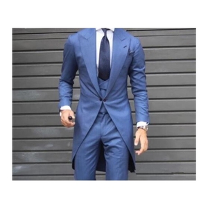 Nouveau costume classique personnalisé à longue queue pour hommes smoking marié blazer de mariage pour hommes 2 pièces (veste + gilet + pantalon) classe personnalisée - Product Image 2