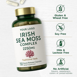 Wildcrafted <strong>Organic</strong> <strong>Sea</strong> <strong>Moss</strong> Capsules | <strong>Irish</strong> <strong>Sea</strong> <strong>Moss</strong> Bladderwrack Burdock Root Herbal Supplement - Product Image 3