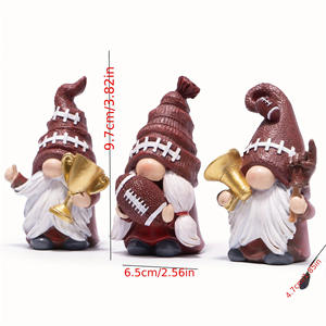 Produits sportifs en résine Witt Gnome de football Ornements en résine de football Basketball personnalisable Décoration de meubles - Product Image 4