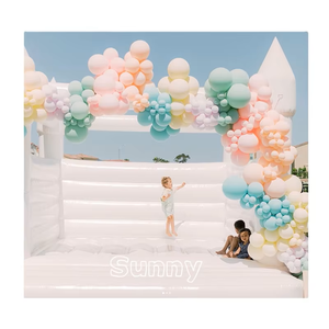 <span class=keywords><strong>Castillo</strong></span> Inflable <span class=keywords><strong>de</strong></span> Lujo Personalizado para Bodas, Material <span class=keywords><strong>de</strong></span> PVC Comercial, Casa Combinada con Tobogán para Jardín, Fiesta en la <span class=keywords><strong>Playa</strong></span> - Product Image 1