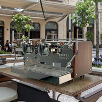 Mesin kopi Espresso hemat ganda 2 Grup Komersial profesional Italia 3 dalam 1