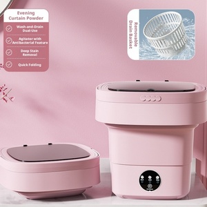 8L Foldable Mini Washer and <b>Dryer</b> 2 in 1 Portable Travel Laundry Machine with Blue Light Sterilization - Product Image 4
