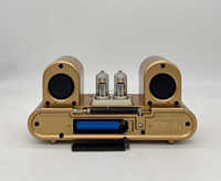 ELETREE RX-998 Lecteur de musique MP3 rétro USB TF pour usage domestique, radio FM AM SW, lumière disco, haut-parleur sans fil BT avec lampe à tube