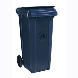 حاوية قمامة بغطاء <span class=keywords><strong>HDPE</strong></span> قائمة مع حاوية قمامة للاستخدام الداخلي والخارجي سلة عجلات بسعة 120 لتر - Product Image 1