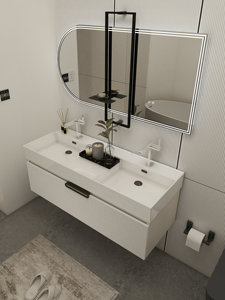 Meuble de salle de bain complet, meuble-lavabo autoportant avec double vasque de 36 pouces - Product Image 2