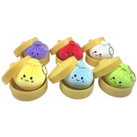 Pendentif Peluche Populaire en Forme de Boulette, Jouet à Presser Anti-Stress à Rebond Lent, Poupée Douce à Pincer, Boîte Mystère, Cadeau de Fête pour Enfants et Adultes