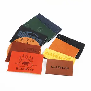 New Eco-friendly Main Label Cotton Number Print Label Jeans Leather Labels