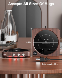 Calentador de Tazas Eléctrico Inteligente Inalámbrico, Taza de Café Autocalentable USB, Calentador de Tazas con Cargador Inalámbrico - Product Image 2