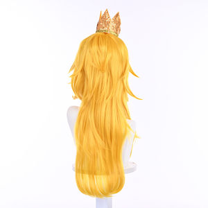 Anime Biki, Princesa, <span class=keywords><strong>Super</strong></span> <span class=keywords><strong>Mario</strong></span>, pelo largo ligeramente rizado en capas hacia arriba, melocotón, Peluca <span class=keywords><strong>de</strong></span> Cosplay - Product Image 4
