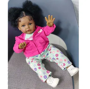 Bebe Bonecas Black Doll Realistic Alive Silicone Newborn Baby Full Body Silicone Baby Reborn Dolls