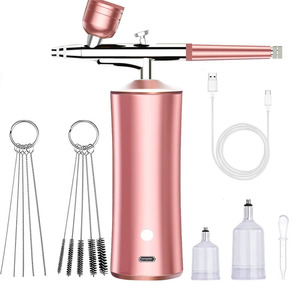 Kit de pistola pulverizadora de aerógrafo portátil de alta presión con inyección de oxígeno para maquillaje y tatuajes con compresor de aire - Product Image 4