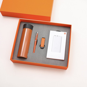 Business Gift Box Set Lock & Lock Insulated Cup Metal Pen Power Bank USB Flash Drive Enterprise Customization LOGO