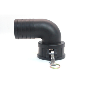 Couplage rapide coudé Camlock IBC 3 pouces, adaptateur de réservoir 80, <span class=keywords><strong>raccord</strong></span> réducteur à 90 degrés en PP, connexion filetée à butée, certifié CE - Product Image 1