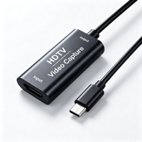 Carte de capture vidéo HD 1080P 60fps vers USB C avec fonction Plug and Play sans pilote pour le streaming de jeux en direct et l'enregistrement OBS