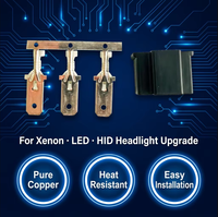 Connecteur mâle H4 pour automobile, 3 broches, contact en cuivre, adaptateur de prise de phare pour harnais de câblage de lampe au xénon HID LED, 12V 3A