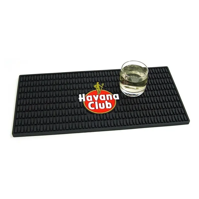 Havana Club Rum Barmatte schwarz Logo 58x9,5 Gläser Abtropfmatte Runner Gummi 