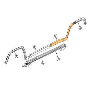 Panel de Acabado de Puerta Trasera para Jeep Compass 5UP27RXFAB 5UP26RXFAB, Instalación con Tornillos de Plástico, 2017-2023 - Product Image 4
