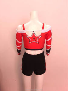 नई शैली कस्टम डिजाइन पूर्ण चमकदार सबलिमिनेशन टीम चीयर कपड़ों के लिए - Product Image 3