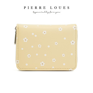 Pierre Loues Daisy Print Short <b>Wallet</b> <b>For</b> Women Multi <b>Card</b> Slot Zipper Coin Purse Portable <b>Card</b> <b>Holder</b> All In One Bag - Product Image 2