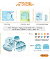 Ensemble de vaisselle pour bébé 6 en 1 en silicone : tapis de table, assiette, bol, cuillère, fourchette, tasse à bec, ensemble de nourrissage pour bébé, ensemble de repas pour bébé