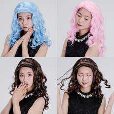 Fibre haute température Cosplay perruque 22 pouces longue vague de corps haute qualité dentelle matériel fête humaine vague fière à long terme - Product Image 1