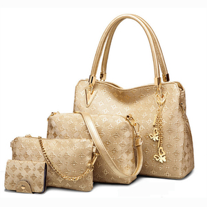 <span class=keywords><strong>Sac</strong></span> à <span class=keywords><strong>main</strong></span> en cuir PU de luxe pour femmes, mode personnalisée, vente en gros, marque de mode, designer, sacs à <span class=keywords><strong>main</strong></span> pour femmes, ensemble 4 en 1 - Product Image 1