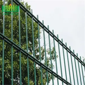 Clôture à double fil horizontal anti-escalade écologique à prix avantageux, en acier galvanisé à chaud avec cadre en acier et revêtement en poudre - Product Image 2