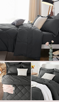 Ensemble de couette de luxe ultra doux toutes saisons, taille Queen, vente en gros, motif uni, alternative au duvet, insert de couette pour hôtel et maison