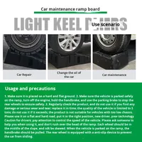 KARLION KW-ST1008 Noir OLIVER Support de réparation automobile antidérapant en plastique, rampe de réparation, planche inclinée, marche pour vidange d'huile