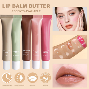 Lápiz Labial Vegano Orgánico al por Mayor con Etiqueta Privada OEM, Brillo Labial con Péptidos de Mantequilla, Bálsamo Labial Vegano Personalizable - Product Image 3