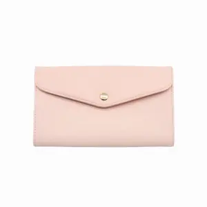 Cute Short Wallet Soft PU Women's Lovely Purse Popular Simple Trifold Gossamer Pink Purse Vegan leather Women's Short Purse