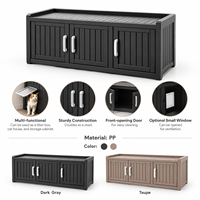 Meuble moderne pour chat avec banc de rangement, abri intérieur pour chat, armoire pour animaux de compagnie, fournisseur de meubles pour animaux