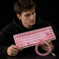 Kabel Data Keyboard Mekanik Sumbu Magnetik USB dengan RGB-backlit, True 8K Polling Rate, dan Bahan Zinc Alloy yang Dapat Disesuaikan dari Pabrik, Tipe-C