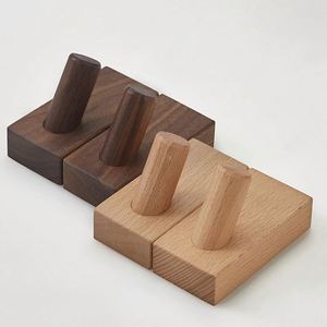 Wholesale <b>Wood</b> <b>Coat</b> <b>Hooks</b> Wall Mounted for Bathroom Hanging Robe Towel - Product Image 1