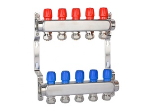 Tubo del collettore di <span class=keywords><strong>riscaldamento</strong></span> <span class=keywords><strong>a</strong></span> <span class=keywords><strong>pavimento</strong></span> da 2 <span class=keywords><strong>a</strong></span> 12 Loop per sistema di <span class=keywords><strong>riscaldamento</strong></span> <span class=keywords><strong>a</strong></span> <span class=keywords><strong>pavimento</strong></span> con sfiato dell'aria del flussometro e valvola di scarico - Product Image 3