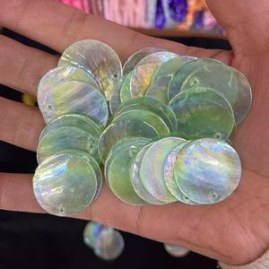 25Mm Đánh Bóng Mẹ Vỏ Ngọc Trai Hạt Nhiều Màu Sắc Tự Làm Seashell Thủ Công Mặt Dây Chuyền Phổ Biến Đĩa Gương Tự Nhiên Mục Tiêu Thủ Công - Product Image 6