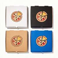 Boîte à pizza personnalisée de qualité alimentaire, jetable, recyclable, avec laminage brillant, revêtement UV et vernissage