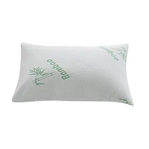 Luxurious Bamboo Fabric Breathable Body Pillow Contour Comfort Neck Support Shredded Memory Foam Pillow