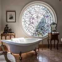 Ventana Redonda de Aluminio con Marco de Vidrio Fijo y Pivote Circular de Gran Tamaño, Fabricada en China por Alucasa
