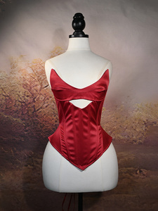 Bridal <b>Women</b> Rhinestone Satin Boned Underbust <b>Corset</b> Solid Color Waist Cincher Cincher Overbust <b>Corsets</b> Breathable Slimming - Product Image 1