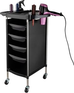 Chariot d'assistance personnel pour salon de coiffure et de beauté, chariot auxiliaire roulant avec roues de 2 pouces, mobilier de salon moderne en plastique - Product Image 6