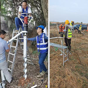모터가있는 휴대용 휴대용 광전지 파일 드라이버 소형 발 나사 조임 기계 - Product Image 4