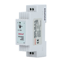 Alimentation à découpage sur rail DIN MWISH DR-15-12 15W 12V 1.25A pour armoire de contrôle d'automatisation industrielle et sécurité des capteurs